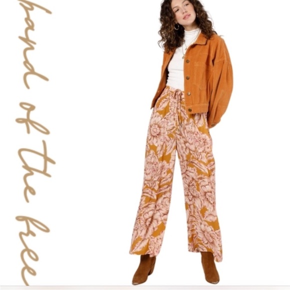 Band Of The Free Pants - NWOT- Band of the Free Floral Wide Leg Pants.